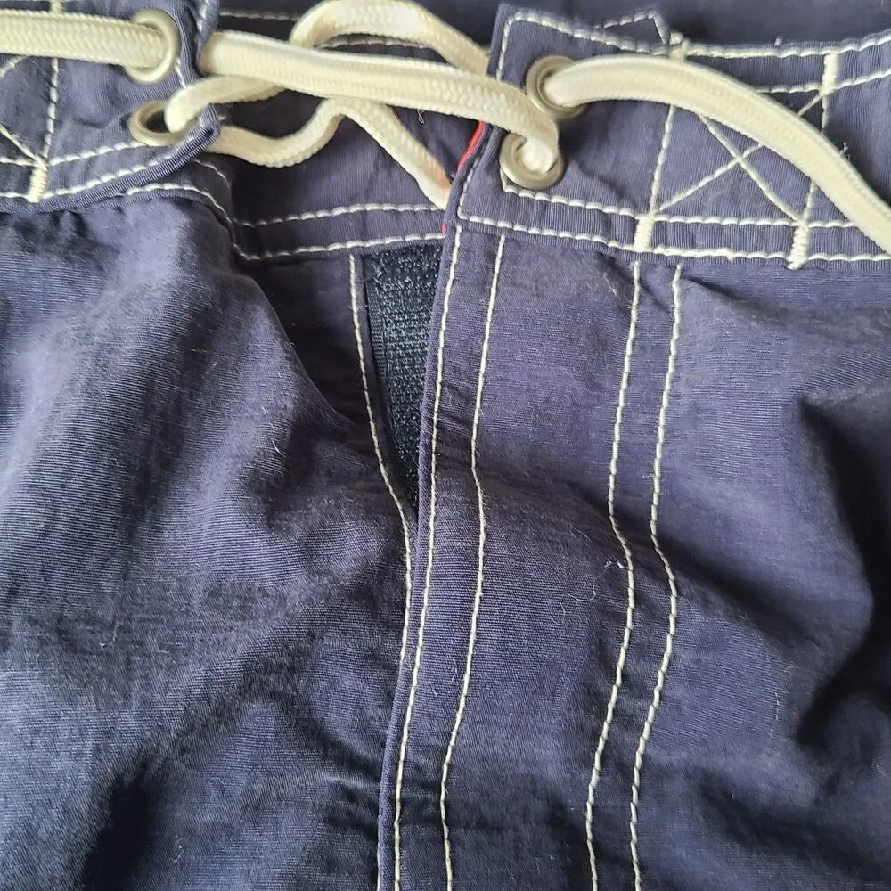 Polo Ralph Lauren Swim Trunks Mens L Blue Board Shorts Cargo Drawstring Blue